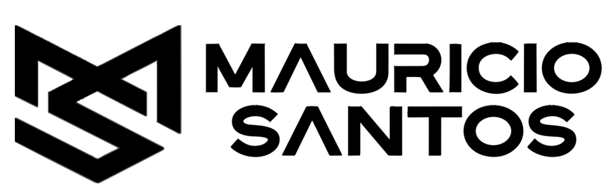 Logotipo DJ Mauricio Santos — versão preta